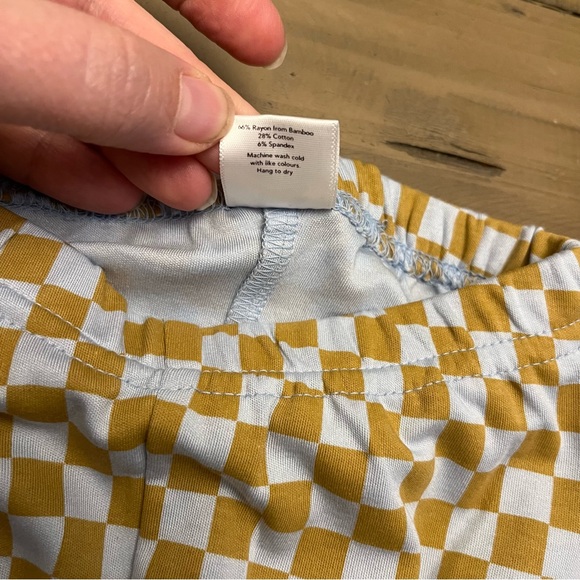 NWT Little and Lively blue/brown 9-12M leggings and headband - Picture 4 of 5